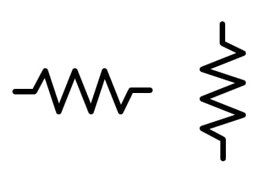 公共电阻原理图符号。
