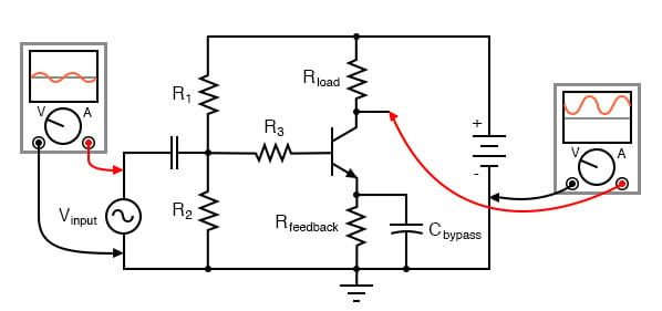 通过将CBYBASS与RFEDBACK并联添加CBYPASS来重新建立高AC电压增益