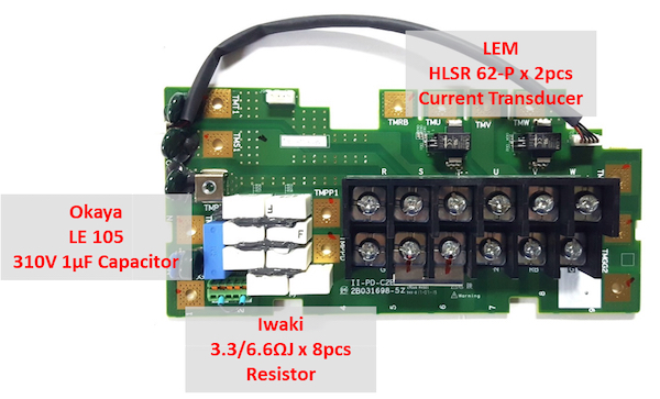 Hitachi SJ系列P1线路输入和3相输出接触器板